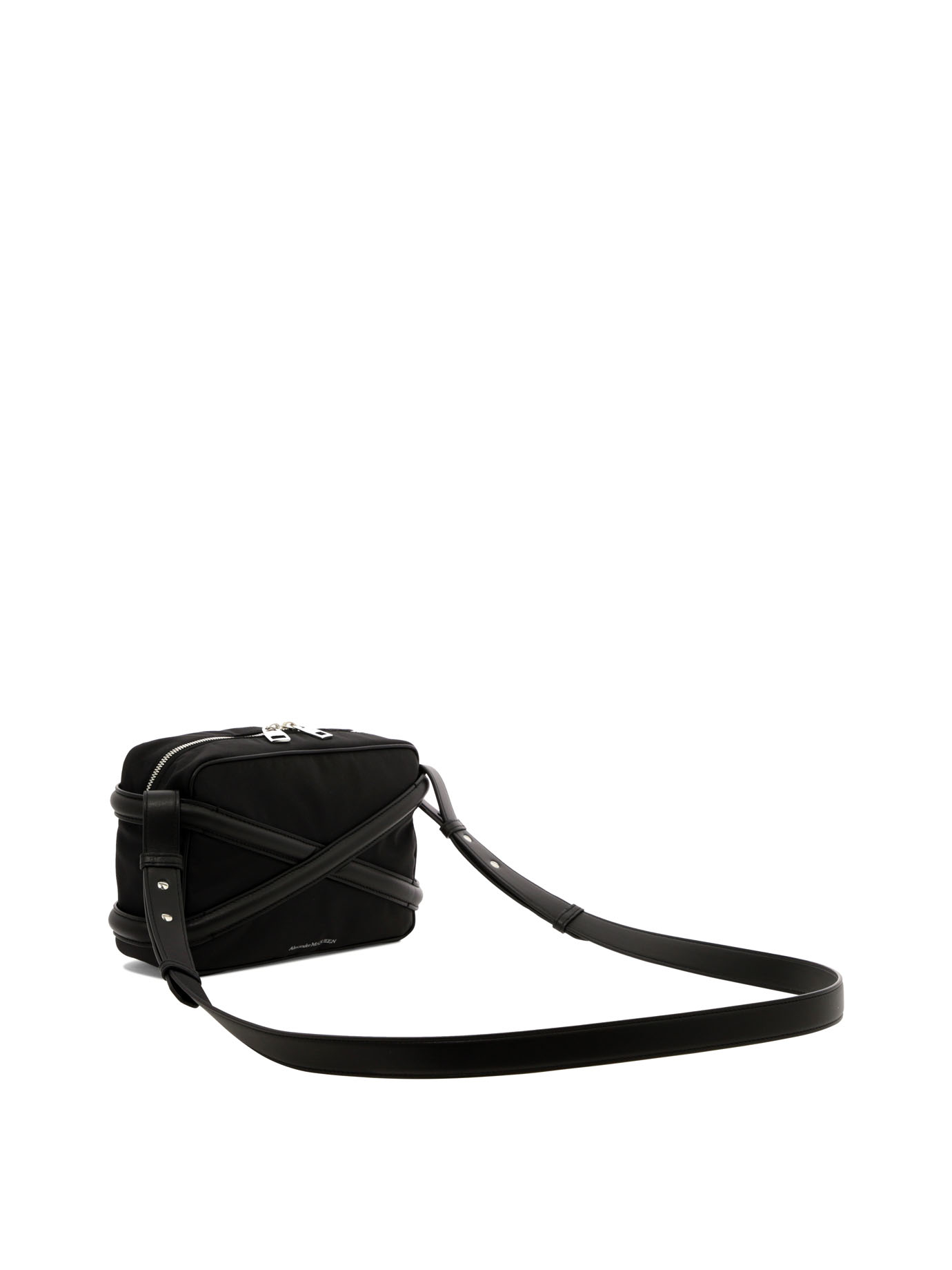 ALEXANDER MCQUEEN Black   Harness Camera crossbody bag